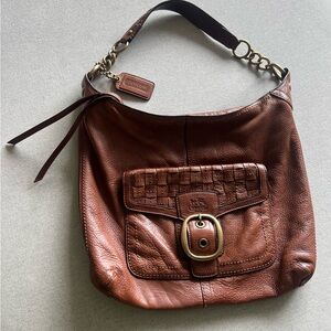 COACH- Vintage Coach Bleecker  brown leather shoulder hobo bag